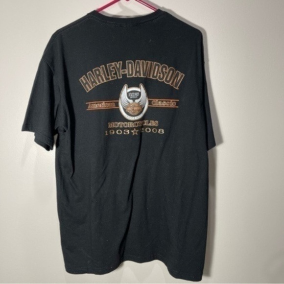 105 Years Black Diamond Harley-Davidson T-Shirt (2008) Top 
Size XL color Black - Picture 5 of 10